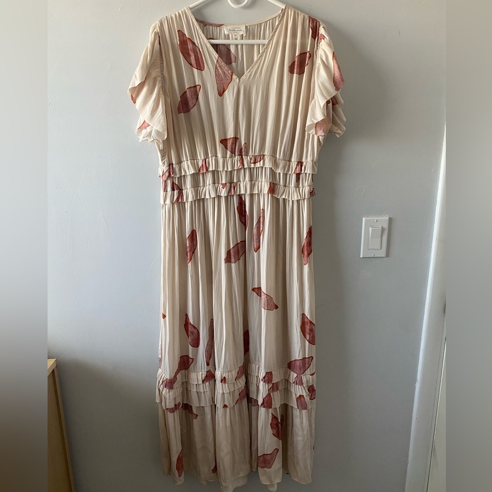 Bohme Ruffle Tiered Midi Dress Size XL